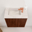 Mondiaz JOYA-DLUX Meuble de toilette 40cm - couleur Ruby - Vasque FAYE position Gauche 1 trou de robinet couleur Ostra. SW1423743