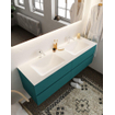 Mondiaz VICA ensemble de meuble de salle de bain - 150cm - meuble sous-vasque smag - 4 tiroirs - lavabo cloud double - 2 trous de robinet - version XL 60cm de haut SW1090066