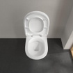 Villeroy & Boch ViCare Cuvette à fond profond - ViCare - sans rebord de rinçage - suspendue au mur - avec AntiBac - Blanc Alpin AntiBac CeramicPlus SW654864