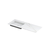 INK Post wastafel - 120x45x1cm - 1 wasbak links - 0 kraangaten - keramiek Calacatta mat SW693346
