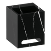 BRAUER Nova Fontein - 25x25x30cm - vrijhangend - blinde ophanging - zonder kraangat - marmerlook - nero marquina (zwart) SW1203264
