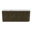 Mondiaz JOYA-DLUX 101.6cm toiletmeubel - ronding rechts kleur Shadow - Wastafel FAYE positie Links 1 kraangat kleur Glace. SW1422813