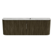 Mondiaz JOYA-DLUX 123.2cm toiletmeubel - ronding links en rechts kleur Shadow - Wastafel FAYE positie Midden 1 kraangat kleur Glace. SW1422846