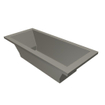 Xenz Society Duobad - 190x80x53 - afvoer Midden - acryl - cement SW103100