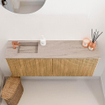 Mondiaz JOYA-DLUX 100cm toiletmeubel - kleur Oak - Wastafel FAYE positie Links 1 kraangat kleur Saba. SW1424199