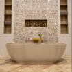 Mondiaz Holm Baignoire îlot - 180x85x52cm - Couleur Oro / Talc SW1015092