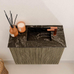 Mondiaz JOYA-DLUX 50cm toiletmeubel - kleur Dusk - Wastafel FAYE positie Rechts 1 kraangat kleur Lava. SW1423218