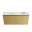 MONDIAZ TURE-DLUX Meuble toilette - 100cm - Oro - EDEN - vasque Frappe - position droite - 1 trou de robinet SW1102912