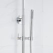 FugaFlow Eccelente Ensemble de douche de tête - thermostatique - douche de tête 30cm - flexible métallique - douchette à main sur barre - chrome SW1451079