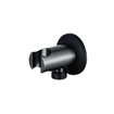 Fortifura Calvi Badkraan set - uitloop - 22cm inkortbaar - metalen slang - ronde handdouche - inbouwdeel - wandhouder - geborsteld gunmetal PVD SW1244024