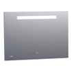 BRAUER Quartz miroir - 100x70cm - rectangulaire - avec horloge et éclairage LED direct avec fonction de gradation et commande tactile SW278172