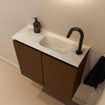 MONDIAZ TURE-DLUX Meuble toilette - 60cm - Rust - EDEN - vasque Ostra - position droite - 1 trou de robinet SW1105057