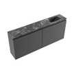MONDIAZ TURE-DLUX Meuble de WC 120 cm Dark Grey. Lavabo EDEN Lava position à droite. Sans trou de robinet. SW1103784