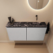 MONDIAZ TURE-DLUX Meuble toilette - 100cm - Plata - EDEN - vasque Lava - position droite - sans trou de robinet SW1103975