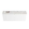 MONDIAZ TURE-DLUX Meuble de toilettes 120cm Talc. EDEN vasque Glace position gauche. Sans trou de robinet. SW1103147