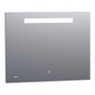 BRAUER Quartz miroir - 90x70cm - rectangulaire - avec horloge et éclairage LED direct avec fonction de gradation et commande tactile SW278169