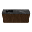 Mondiaz JOYA-DLUX 90cm meuble de salle de bains WC - couleur Walnut - Vasque FAYE position Gauche 1 trou de robinet couleur Lava. SW1422429