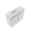 MONDIAZ TURE-DLUX meuble WC 60cm Greey. EDEN lavabo Opalo position gauche. Avec 1 trou de robinet. SW1104311