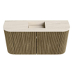 Mondiaz JOYA-DLUX 83.2cm meuble de toilette - arrondis gauche et droite couleur Dusk - Vasque FAYE position Milieu 1 trou de robinet couleur Meli. SW1425865