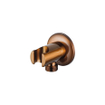 Fortifura Calvi Robinet de baignoire set - bec - 22cm réductible - corps lisse - douchette ronde - partie encastrable - support mural - cuivre brossé PVD SW1244009