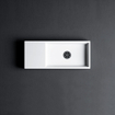 Clou Mini Wash Me fontein 45x19cm zonder kraangat en plug kranenbank links Keramiek Wit SW9287