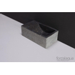 Forzalaqua Venetia fonteinbak 40x22x10cm wasbak Rechts 0 kraangaten Natuursteen Hardsteen gezoet & gefrijnd SW369826