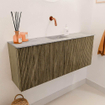 Mondiaz JOYA-DLUX Meuble de toilette 100cm - couleur Dusk - Vasque FAYE position Milieu Sans trou de robinet couleur Glace SW1423200