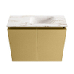 MONDIAZ TURE-DLUX Meuble toilette - 60cm - Oro - EDEN - vasque Frappe - position droite - sans trou de robinet SW1102887