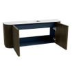 Mondiaz JOYA 103.2cm toiletmeubel - ronding links en rechts kleur Shadow - Wastafel FAYE positie Midden Zonder kraangat kleur Talc. SW1421450