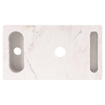 Differnz Hura Lavabo pour WC - 40x22x9cm - pierre marbrière - blanc SW1236902