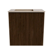 Mondiaz JOYA-DLUX 40cm toiletmeubel - kleur Walnut - Wastafel FAYE positie Links 1 kraangat kleur Arena. SW1424316