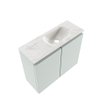 MONDIAZ TURE-DLUX Meuble toilette - 60cm - Greey - EDEN - vasque Ostra - position droite - sans trou de robinet SW1104835