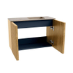 Mondiaz JOYA-DLUX 60cm toiletmeubel - kleur Oak - Wastafel FAYE positie Rechts 1 kraangat kleur Arena. SW1423852
