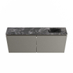 MONDIAZ TURE-DLUX meuble de toilette 120 cm Smoke. EDEN lavabo Lava position droite. Avec 1 trou de robinet. SW1104081
