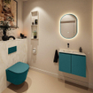 MONDIAZ TURE-DLUX Meuble toilette - 60cm - Smag - EDEN - vasque Ostra - position gauche - sans trou de robinet SW1105079