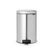 Brabantia NewIcon Poubelle à pédale - 20 litres - seau intérieur en plastique - matt steel fingerprint proof SW1117473