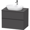 Duravit D-neo Meuble sous vasque 80x55x66.4cm 2 tiroirs Graphite mat SW641347