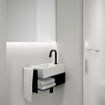 Clou Flush 3 fontein 36x18x9cm kraangat rechts Keramiek Wit SW9328