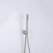 FortiFura Calvi Coude pour flexible de douche avec rosace ronde Inox brossé SW542645