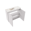 MONDIAZ TURE-DLUX Meuble toilette - 60cm - Cale - EDEN - vasque Frappe - position gauche - sans trou de robinet SW1102660