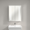 Villeroy & Boch My View 14+ armoire de toilette - avec 2 portes avec éclairage LED vertical 60x75x17.3cm - incl. boîte à médicaments verrouillable 1025443