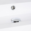 Saniclass Foggia lavabo pour meuble 160cm 2 lavabos 2 trous marbre minéral blanc SW10298