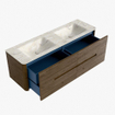 Mondiaz CIRO-DLUX Badkamermeubelset - 150x45x50cm - Solid surface wastafel Ostra - 2 wasbak Dubbel - 2 kraangaten - 4 lades - Dusk SW1533438