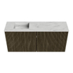 Mondiaz JOYA-DLUX 90cm toiletmeubel - kleur Shadow - Wastafel FAYE positie Links Zonder kraangat kleur Opalo. SW1422930