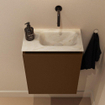 MONDIAZ TURE-DLUX Meuble toilette - 40cm - Rust - EDEN - vasque Ostra - position droite - sans trou de robinet SW1105054