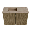 Mondiaz JOYA-DLUX 60cm meuble de salle de bains - couleur Dusk - Vasque FAYE position Gauche 1 trou de robinet couleur Arena. SW1425729