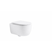 QeramiQ Dely Swirl WC suspendu - 36.5x53cm - à fond creux - sans bride - abattant slim - blanc brillant SW1026267