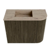 Mondiaz JOYA-DLUX 51.6cm toiletmeubel - ronding rechts kleur Shadow - Wastafel FAYE positie Links Zonder kraangat kleur Arena. SW1424840