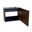 Mondiaz JOYA-DLUX Meuble de toilette 50cm - couleur Walnut - Vasque FAYE position Droite Sans trou de robinet couleur Oza SW1424547