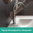 Hansgrohe Vernis Blend wastafelkraan uitloop draaibaar met afvoerplug chroom SW642531